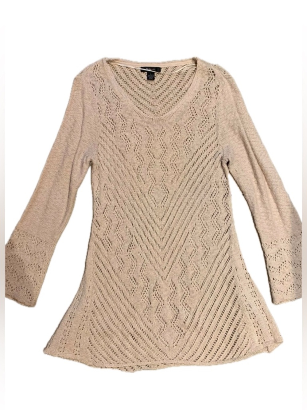 Cream Knit Tunic Dress by Style & Co Women’s size Large